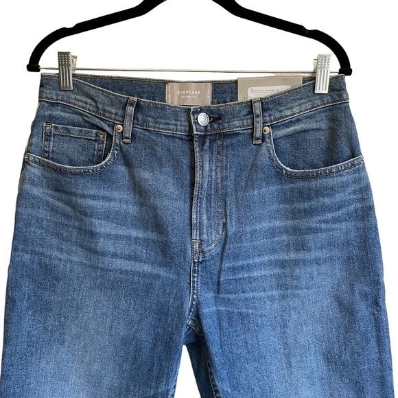 Everlane The Cheeky Crop Ankle Jean High Rise Frayed Raw Hem Size 30 NWT - Picture 2 of 12